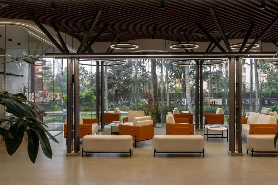 Glass-fronted breakout space