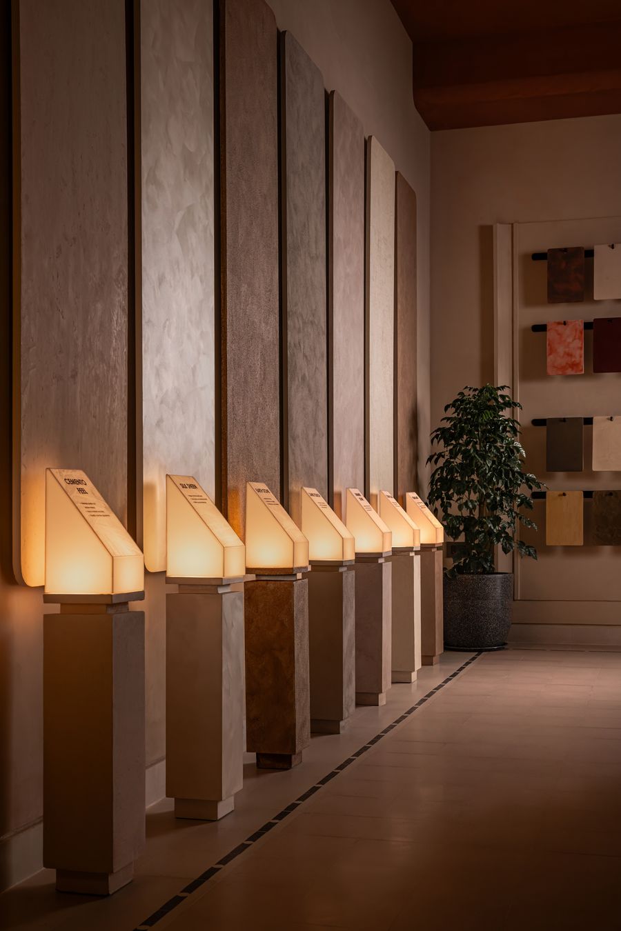 Sample and material display shelving