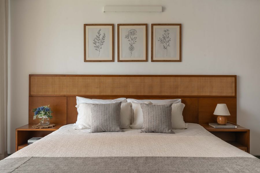 Bedroom seating with garden view